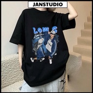 Rapper Low G Cotton T-shirt for Men and Women Unisex 2 colors black and white short sleeves