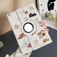 24 Hours 360 Rotating iPad Protective Case CUTE PUPPY Suitable For gen12/11 Air8 air7 pro11 gen10 Mo