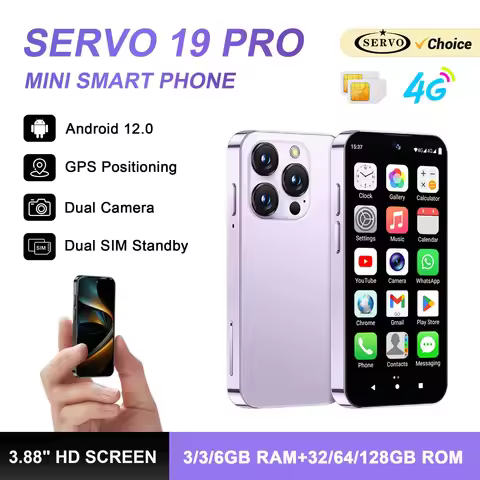 SERVO 19PRO Super Mini Pocket 4G LTE Android Smartphone Dual SIM Standby Face Unlock WiFi GPS OTG 6G
