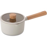 Neoflam Fika 16cm Milk Pan Induction with Glass lid and silicon rim