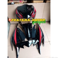 cover body halus revo fit karbu hitam plus sticker