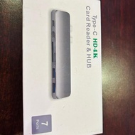 Type C HD4K Card Reader and HUB 7 PORTS