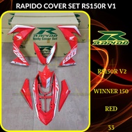 RAPIDO COVER SET RS150R/RS150 V2 V3 WINNER150 (33) RED (STICKER TANAM/AIRBRUSH) COVERSET