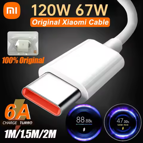 Xiaomi Original 6A 120W Usb Type C Cable 67W 55W Turbo Fast Charging For Mi 14 13T 12T Pro 11 Poco F