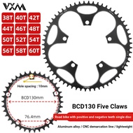 VXM Road Bike Folding Bike Bicycle 130BCD Crank Chainring Positive Negative Chainring Single Disc 38