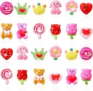TOANWOD 24 PCS Mochi Squishy Toy Valentines Day Gifts, Kawaii Heart Squishy Fidget Toys Bulk for Kids Classroom, Valentine Mini Fidgets Party Favors for Girls, Stress Relief Toys Goodie Bag Stuffers