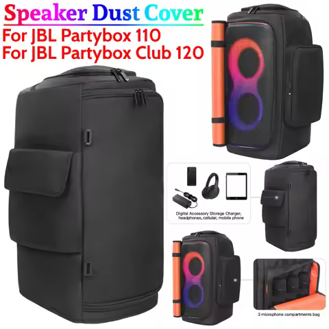 Portable Speaker Dust Case for JBL Partybox Club 120 Padded Speaker Protective Cover for JBL Partybo