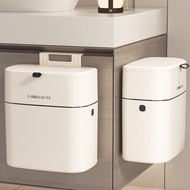 [SG] Rubbish Bin Wall Mounted Kitchen Trash Can With Lid Door Hanging Trash Recycle Bin Trash Can