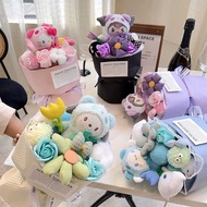 Valentine's Day Gift Plush Doll Bouquet Finished Product Rose Doll Gift for Girlfriend Girlfriend Bi