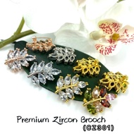 Elegant Brooch 1pc [FREE BOX] Premium Zircon Brooch Kerongsang Hijab Brooch Bahu Brooch Pin-CZ301