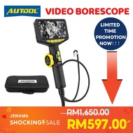 【Local Stock】AUTOOL Endoscope Camera SVB305 Articulating Video Borescope HD Display IP67 Waterproof 