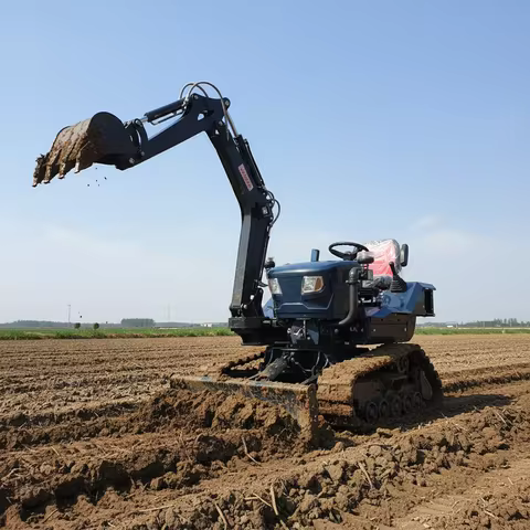 Customize 35HP Multifunctional Crawler Tractor Agricultural Machinery With Plow And Harrow