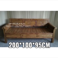 bangku bench bale 200*100*95cm kayu lawasan