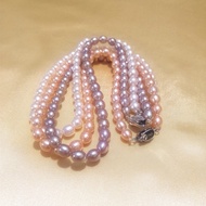 Yu Fuxiang Pearl Necklace Rice-Shaped Natural Freshwater Women's Clavicle Chain Necklace Send Mother