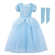 ZZOOI Girls Disney Rapunzel Ariel Princess Dress Carnival Halloween Clothing Kids Cinderella Costume