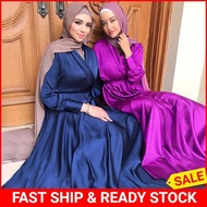 Abaya Baju Raya Jubah Muslimah Jubah Abaya Dress Jubah Raya Moden Jubah Raya 2022 baju kurung satin silk