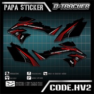 D-TRACKER STRIPING STICKER SIDE BODY STRIPINGDtx (only) D-TRACKER MOTORCYCLE NEWEST MOTIF Hv2