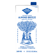 美國BLUE DIAMOND無糖咖啡師調配級杏仁樂 946ml#110034(白色包裝)Almond Breeze Unsweetened (Barista Blend) #新舊包裝隨機發貨