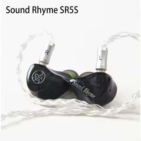 Sound Rhyme SR5S HI-FI Earphones 4BA+1 Dynamic Driver Hybrid Upgrade Headset Earbuds Wired In-ear Ea