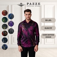 [BTK/S 1/1] Pazze Long Sleeve Corporate Batik / Formal Batik Slim Fit Kain Satin/Licin