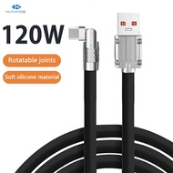 KAXOE 180° Rotating 120W Super Fast Charger Cable USB Type-C Charger Micro Usb Charger Cable