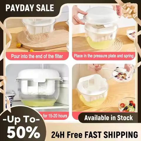 Yogurt Strainer with Lid and Ultra Fine Mesh Yogurt Filter Thick & Creamy Homemade Yogurts Maker for