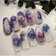 Ultra-Thin Manicure Adhesive Stickers Pastoral Butterfly Flower HY (401)