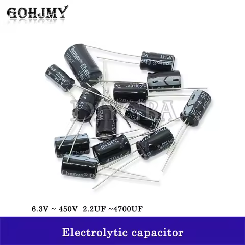 2-50pcs 6.3V 10V 16V 25V 35V 50V Aluminum Electrolytic capacitor 100UF 220UF 330UF 470UF 680UF 1000U