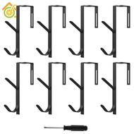 8Pcs Cubicle Hooks Metal Cubicle Wall Hooks Sturdy Adjustable Cubicle Hangers with Screwdriver Compa