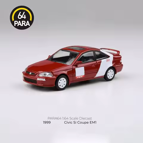 Pre-sale Para 1/64 Scale Civic Si EM1 1999 Alloy Car Model Static Collection Decorated Holiday Gifts
