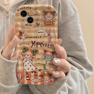 Cute Orange Girl Case Samsung S25fe S24 S23fe S21fe S20fe S24 S25 S22 S23 S26 M15 M14 M54 M34 F34 F5