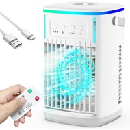 Portable Air Conditioners with Remote, 1500ml Water Tank, 3 Wind Speeds, 4-in-1 Portable AC with 6H 