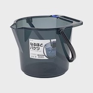 日本【INOMATA】多功能水桶8.4L 透明黑