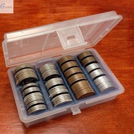 [GUAN] Coin Box Clear Round Coin Cases Storage Capsules Display Cases Protection Organizer Collectib