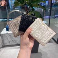 EEM Ready Stock New Women's Embossed Zipper Short Wallet Multifunctional Coin Purse with Box