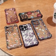 Case For Motorola MOTO Edge 50 60 FUSION 5G G60 G06 G24 violet Flowers Plating Soft Transparent Shoc