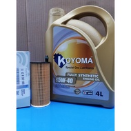 BMW E90, F10,F30,X4,X3,X1 11428507683 OX404D HU 6004X OIL FILTER + KOYOMA 5W40 FULLY SYNTHETIC ENGIN