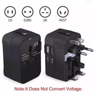 Multifunction Travel Plug Adapter For US UK AU EU Plug Charger All In One Converter Charger International Universal USB Plug Wall Adapter For iPhone 15 Pro Max Samsung S23 Ultra