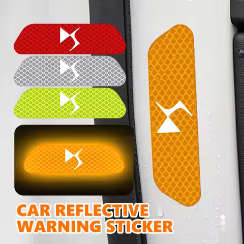 Car Door Safety Warning Mark Reflective Sticker Lighting Luminous For DS DS3 E-Tense DS5LS‌ ‌DS4S ‌‌
