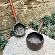 隱物 日本純銅實木柄燙斗 擺件