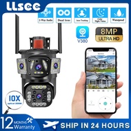 LLSEE V380 Pro Dual Lens Wireless WiFi Camera CCTV 3-Screen HD Camera Outdoor CCTV Full Color Night 