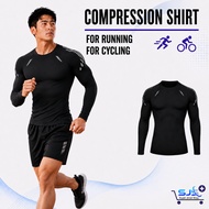 Gym & Running Cycling Compression Shirt Lelaki – Quick Dry, Breathable & Stretchable