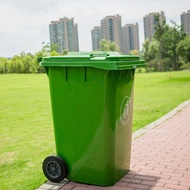 240L Green plastic dustbin