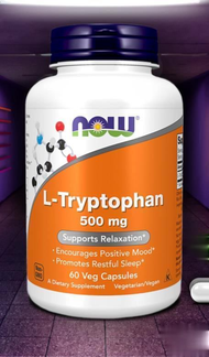 แอลทริปโตเฟน /  L-Tryptophan 500 MG 60 / 120 Capsules by NOW FOODS