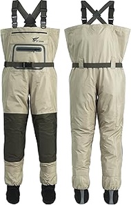 8 Fans Breathable Chest Wader for Men Stocking Foot 3-Ply 100% Durable and Waterproof Insulated Fish