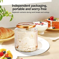 6PCS 150-500ML Thick Glass Pickle Jar with Airtight Lid for Atchara Kimchi Dry Food Storage Kitchen
