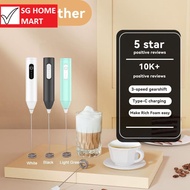 Milk Frother Handheld Egg Whisk Rechargeable Coffee Frother, Matcha, Mini, for Latte, Cappuccino, Fr