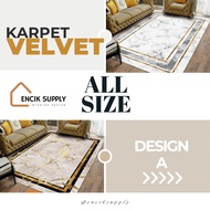 Encik Supply KARPET VELVET HIGH QUALITY ALL SIZE 6XL KARPET VELVET RUANG TAMU KARPET BILIK TIDUR