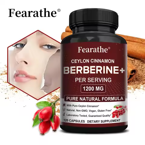 Berberine with Ceylon Cinnamon Capsules - Supports Immune System, Antioxidant,Balance Liver Health D