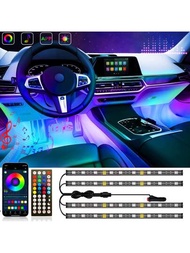 汽車用led燈,音樂同步,搭載智能 App 及 44 鍵遙控,在 App 上可以自由調節顏色和亮度,並有 Diy 模式,非常容易安裝,適用於各種車輛、遊艇、卡車